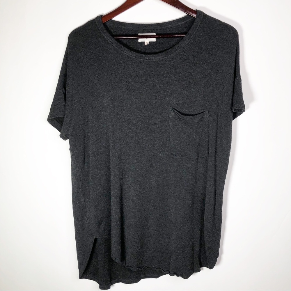 Lou & Grey Short Sleeve Crew Neck Tee XL Gray